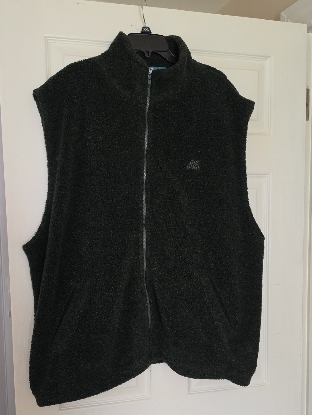 Big Dogs Dark Green Knit Zippered Vest 3 XL